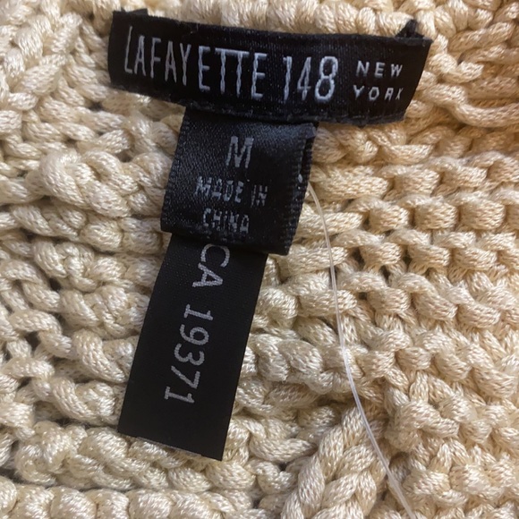 NWT Lafayette 148 hand knit silk cropped open sweater - Picture 7 of 7